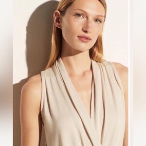 Vince Sleeveless Drape Bodysuit – Size Small